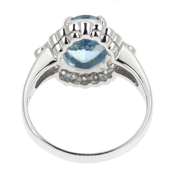 Pt900 アクアマリン ダイヤモンド リング 2.31ct 0.45ct