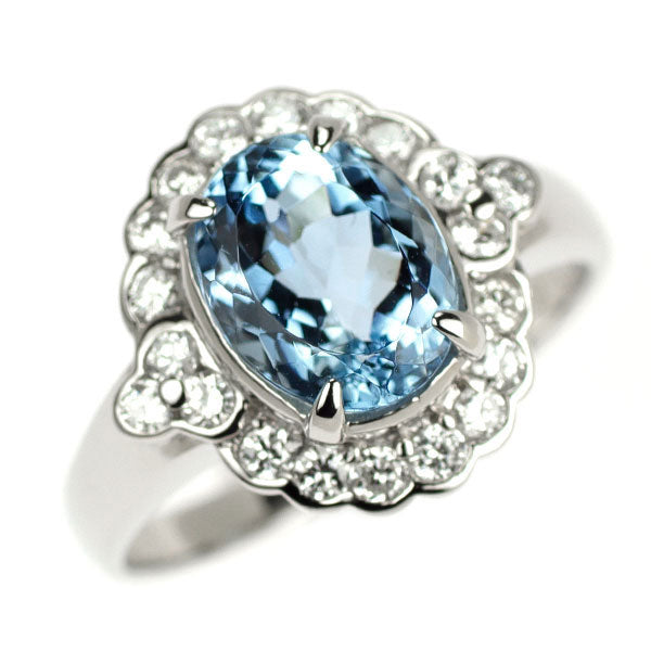 Pt900 アクアマリン ダイヤモンド リング 2.31ct 0.45ct — セルビー