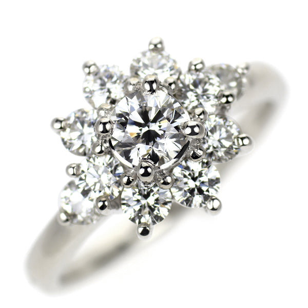 Pt900 ダイヤモンド リング 0.2750ct D0.6945ct フラワー