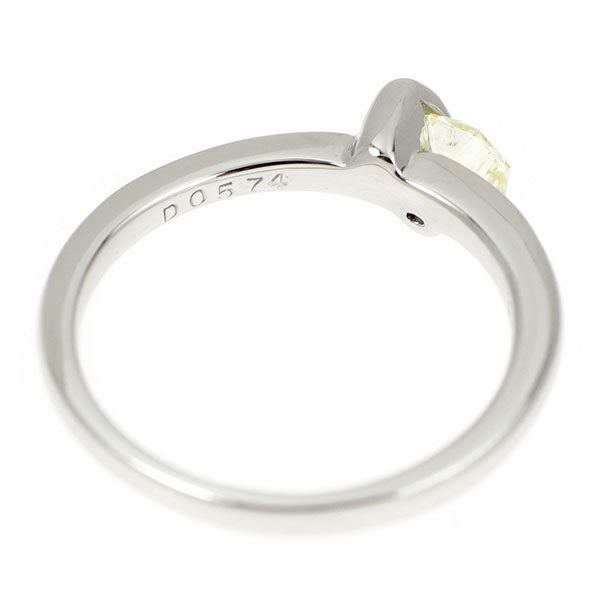 Pt900 オクタゴナルカット ダイヤモンド リング 0.574ct LY VS1