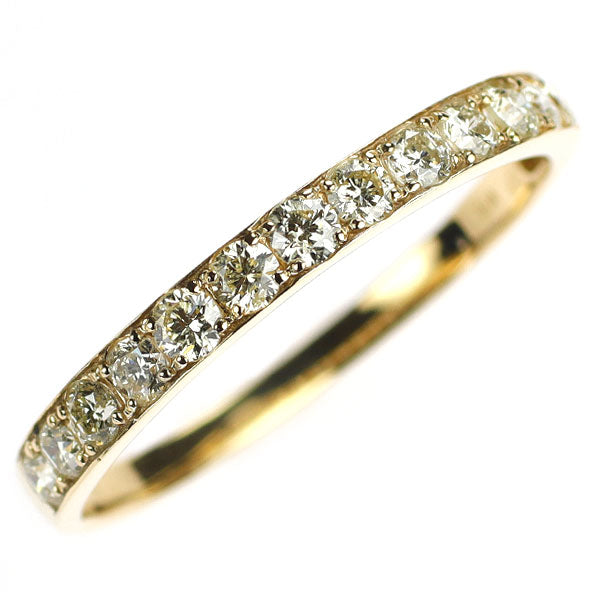 K18YG ダイヤモンド リング 0.50ct ハーフエタニティ