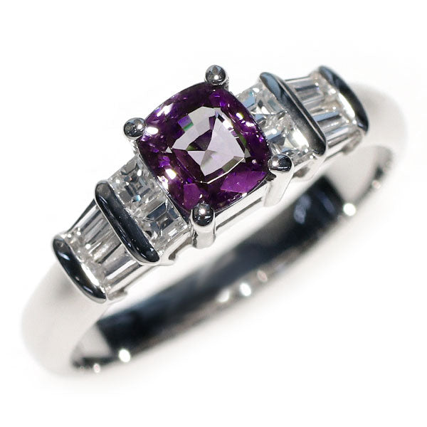 希少 Pt900 アレキサンドライト ダイヤモンド リング 0.72ct D0.37ct
