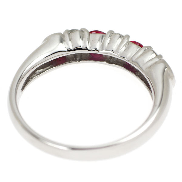 Pt900 ルビー ダイヤモンド リング 0.66ct D0.20ct
