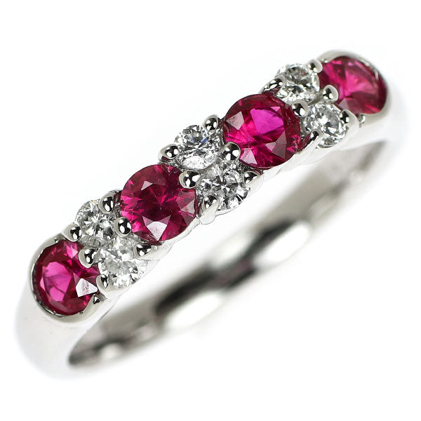 Pt900 ルビー ダイヤモンド リング 0.66ct D0.20ct