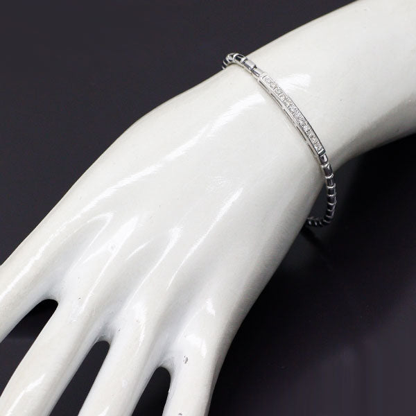 K18WG ダイヤモンド ブレスレット 0.30ct 伸縮式