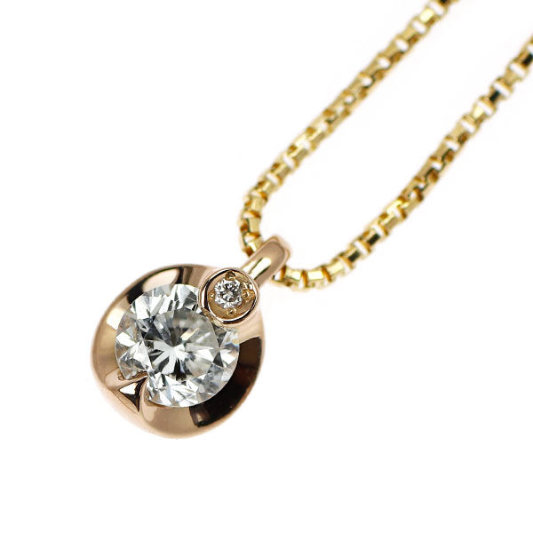 K18YG/PG ダイヤモンド ペンダントネックレス 0.20ct 0.004ct