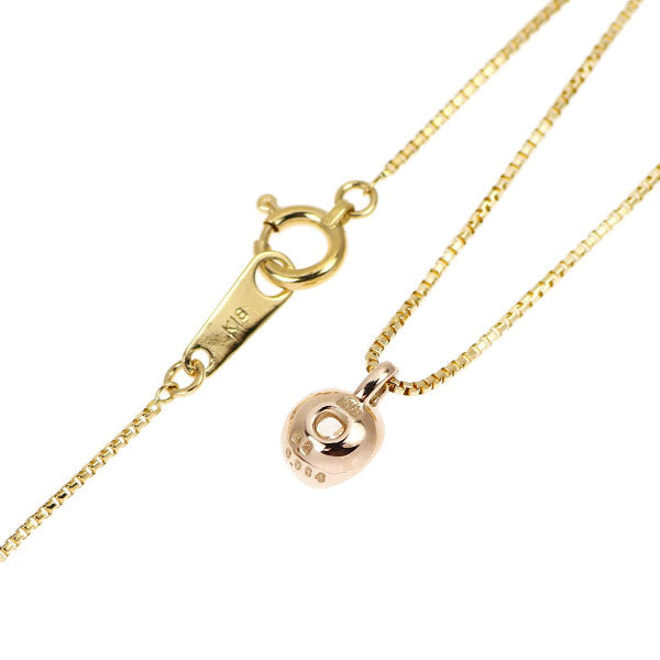 K18YG/PG ダイヤモンド ペンダントネックレス 0.20ct 0.004ct