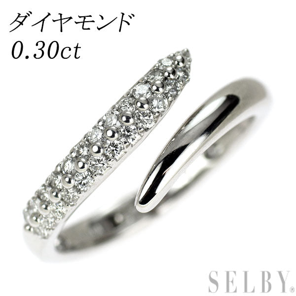 K18WG ダイヤモンド リング 0.30ct