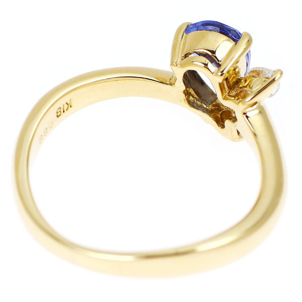 K18YG タンザナイト ダイヤモンド リング 0.68ct D0.18ct