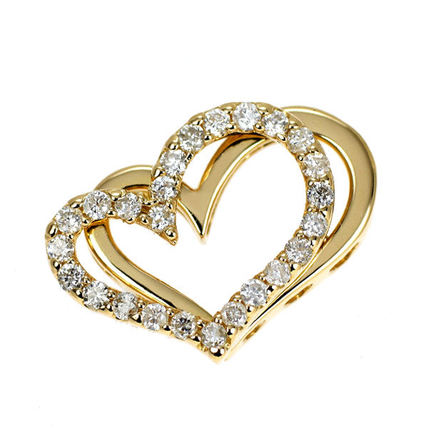 K18YG ダイヤモンド ペンダントトップ 0.21ct ハート