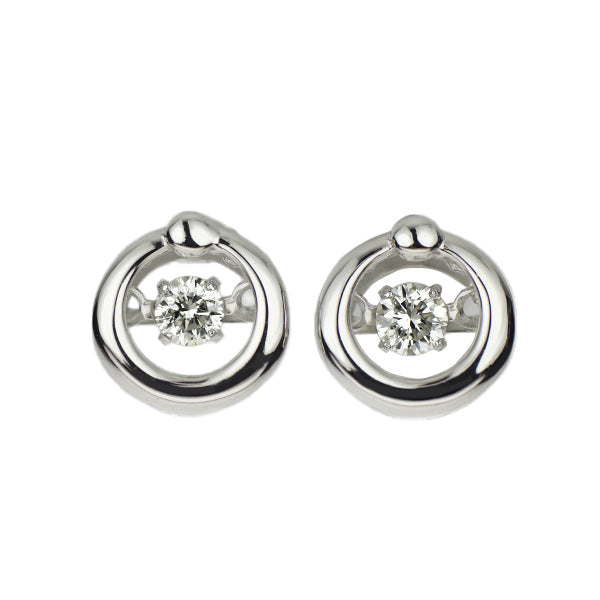 K18WG ダイヤモンド ピアス 0.10ct