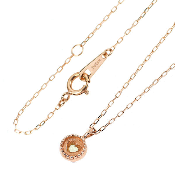 K10PG ペリドット キュービックジルコニア ペンダントネックレス