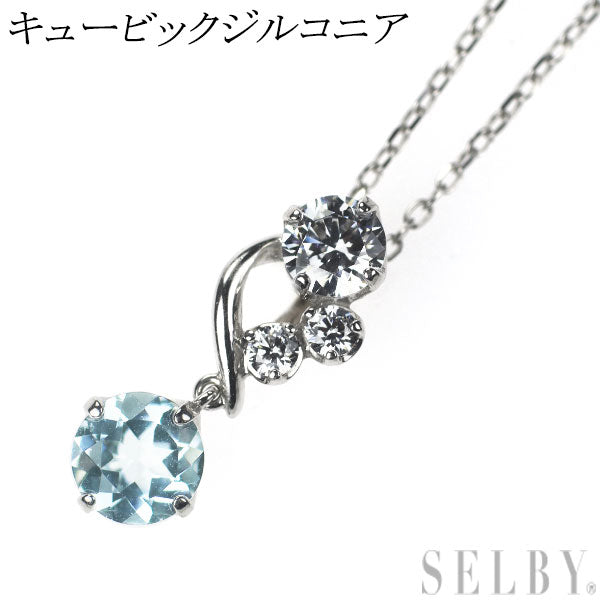 K10WG キュービックジルコニア ペンダントネックレス — セルビー