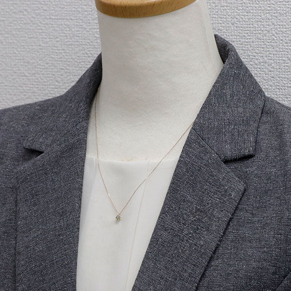 K10YG ペリドット ブルートパーズ ペンダントネックレス