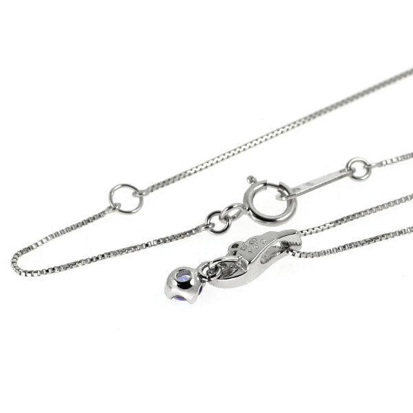 K10WG タンザナイト ダイヤモンド ペンダントネックレス D0.04ct