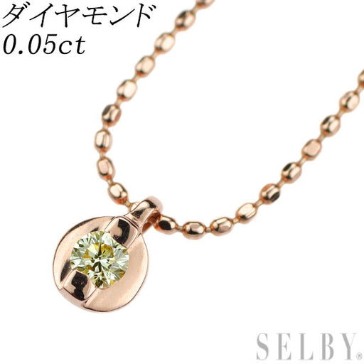 [新品仕上済] canal 4℃ k10PG 一粒 ダイヤモンド ネックレス 4℃ K10 ダイヤモンド ネックレス ピンクゴールド 一粒ダイヤ 1P