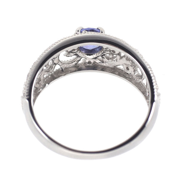 Pt900 タンザナイト ダイヤモンド リング 0.36ct D0.04ct