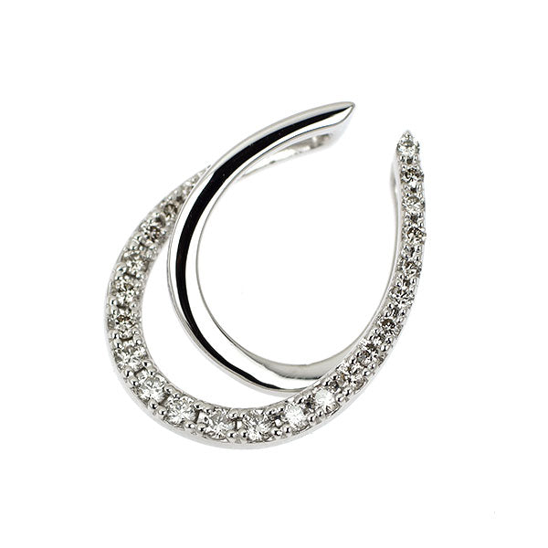 Pt900 ダイヤモンド ペンダントトップ 0.25ct 馬蹄