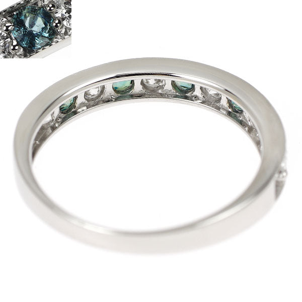 希少 Pt900 アレキサンドライト ダイヤモンド リング 0.26ct D0.26ct ハーフエタニティ