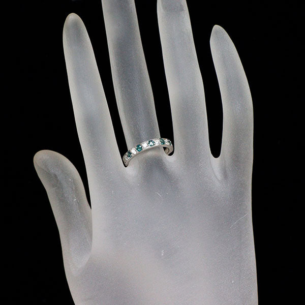 希少 Pt900 アレキサンドライト ダイヤモンド リング 0.26ct D0.26ct ハーフエタニティ