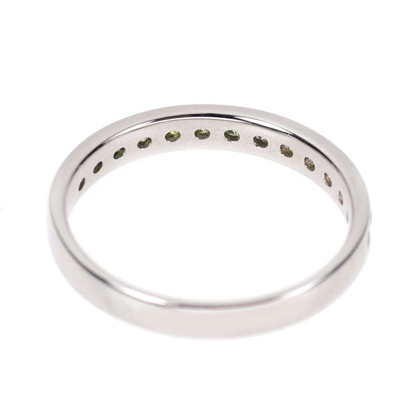 Pt900 トリートグリーン/イエロー ダイヤモンド リング 0.559ct ハーフエタニティ