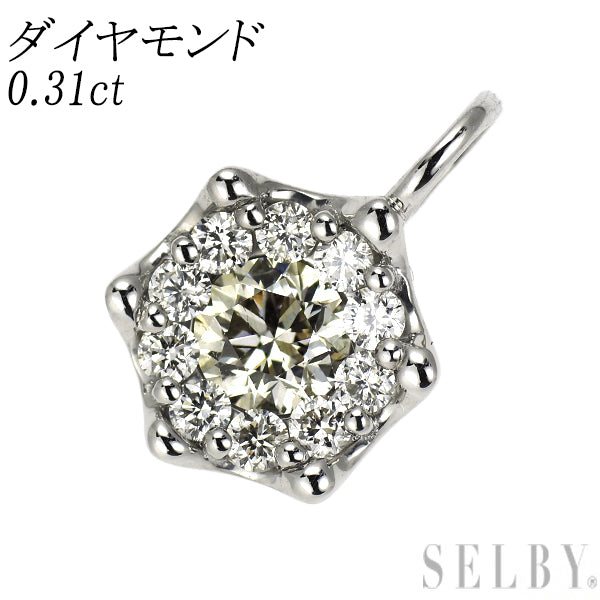 Pt900 ダイヤモンド ペンダントトップ 0.31ct