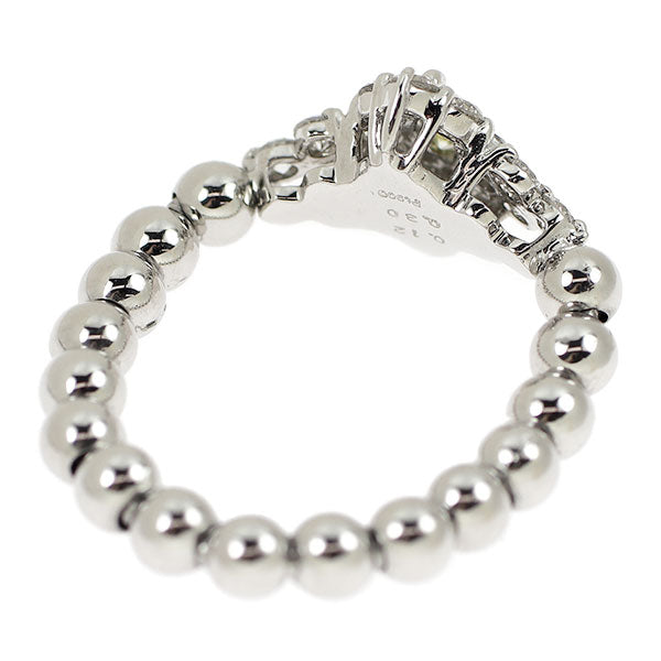 Pt900 マーキス ダイヤモンド リング 0.12ct D0.30ct 伸縮式 6号