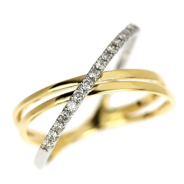 K18YG/Pt950 ダイヤモンド リング 0.17ct