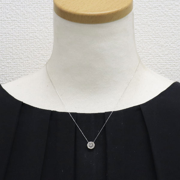 K18WG ダイヤモンド ペンダントネックレス 0.15ct
