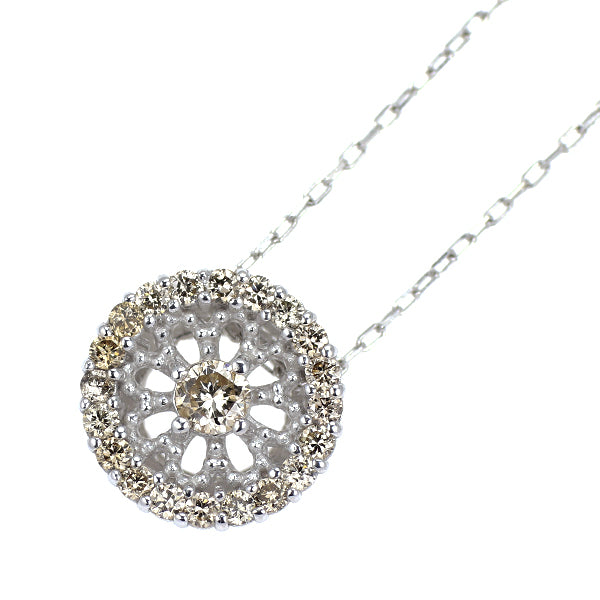 K18WG ダイヤモンド ペンダントネックレス 0.15ct