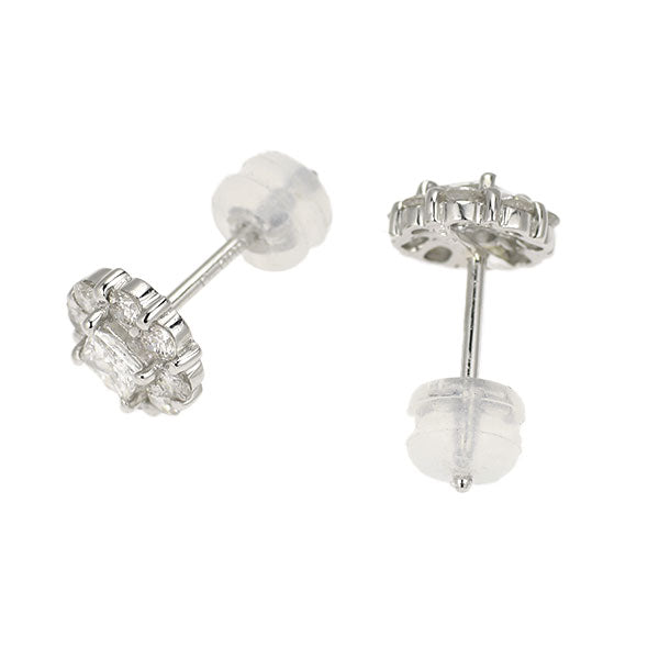 Pt900 プリンセスカット ダイヤモンド ピアス 0.35ct D0.54ct