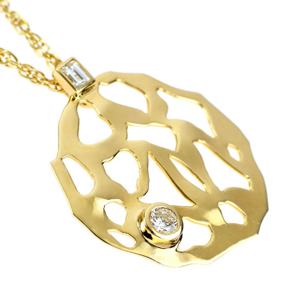 K18YG ダイヤモンド ペンダントネックレス 0.20ct D0.18ct