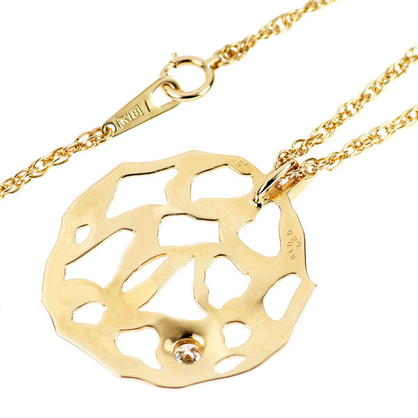 K18YG ダイヤモンド ペンダントネックレス 0.20ct D0.18ct
