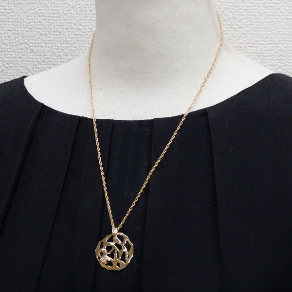 K18YG ダイヤモンド ペンダントネックレス 0.20ct D0.18ct