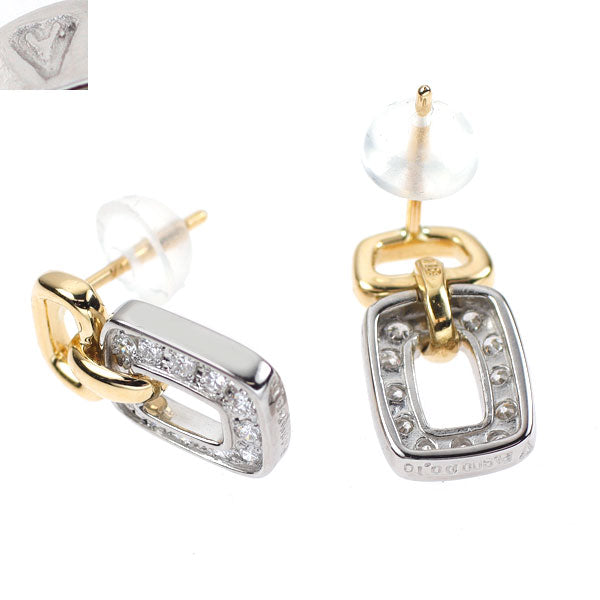 ベリテ K18YG/Pt900 ダイヤモンド ピアス 0.20ct