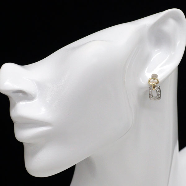 ベリテ K18YG/Pt900 ダイヤモンド ピアス 0.20ct
