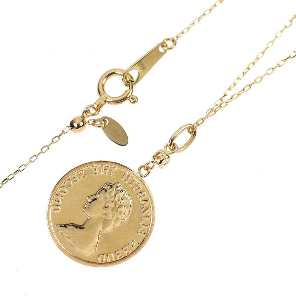 K18YG ダイヤモンド コインペンダントネックレス 0.03ct