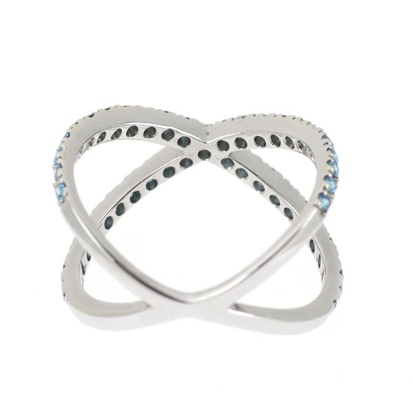 Pt900 トリートブルーダイヤモンド リング 0.64ct