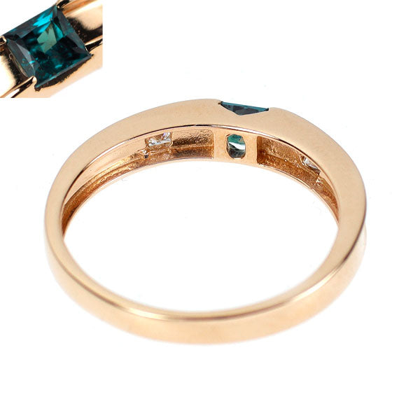 希少 K18PG アレキサンドライト ダイヤモンド リング 0.11ct D0.17ct