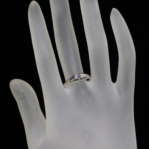 希少 K10WG ベニトアイト リング 0.05ct