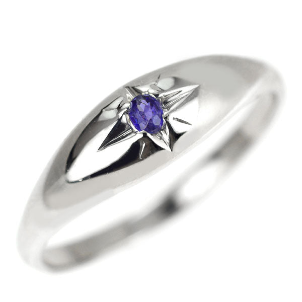 希少 K10WG ベニトアイト リング 0.05ct