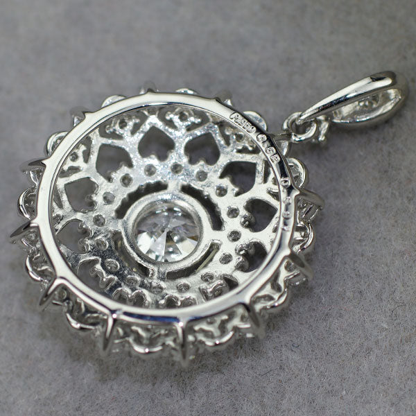 新品 Pt950 オールドヨーロピアンブリリアントカットダイヤモンド ペンダントトップ 0.591ct G SI2 D0.52ct アンティークレース【エスコレ】
