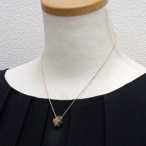 ミキモト K18YG シェル ペンダントネックレス ピクウェ クロス