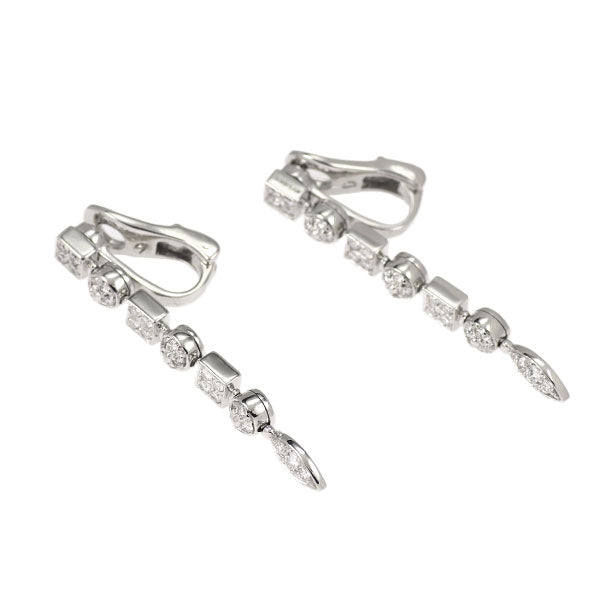 ブルガリ K18WG ダイヤモンド イヤリング ルチア