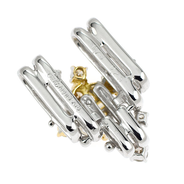 福原佐智 K18YG/WG ファンシーカラー/カラーレス ダイヤモンド ペンダントトップ 0.99ct
