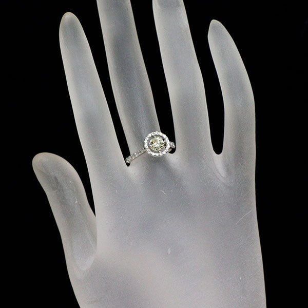 新品 Pt950 ダイヤモンド リング 0.510 LY SI2 G D0.47ct 【エスコレ】