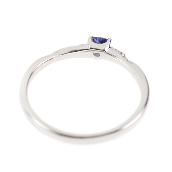 新品 希少 Pt950 カルフォルニア州サンベニト産ベニトアイト ダイヤモンド リング 0.119ct 0.02ct 【エスコレ】