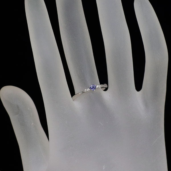 新品 希少 Pt950 カルフォルニア州サンベニト産ベニトアイト ダイヤモンド リング 0.119ct 0.02ct 【エスコレ】