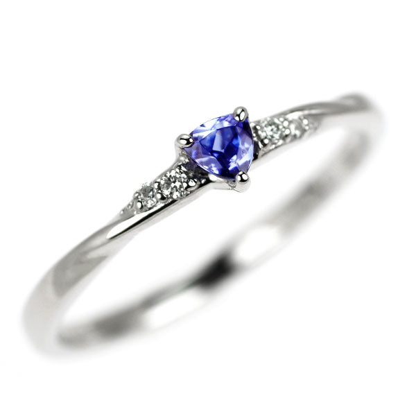 新品 希少 Pt950 カルフォルニア州サンベニト産ベニトアイト ダイヤモンド リング 0.119ct 0.02ct 【エスコレ】
