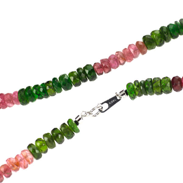 新品 K18WG ピンク/クロム トルマリン ネックレス 96.00ct